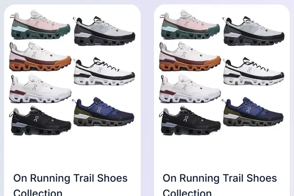 Przykładowe produkty: buty sportowe i trailowe